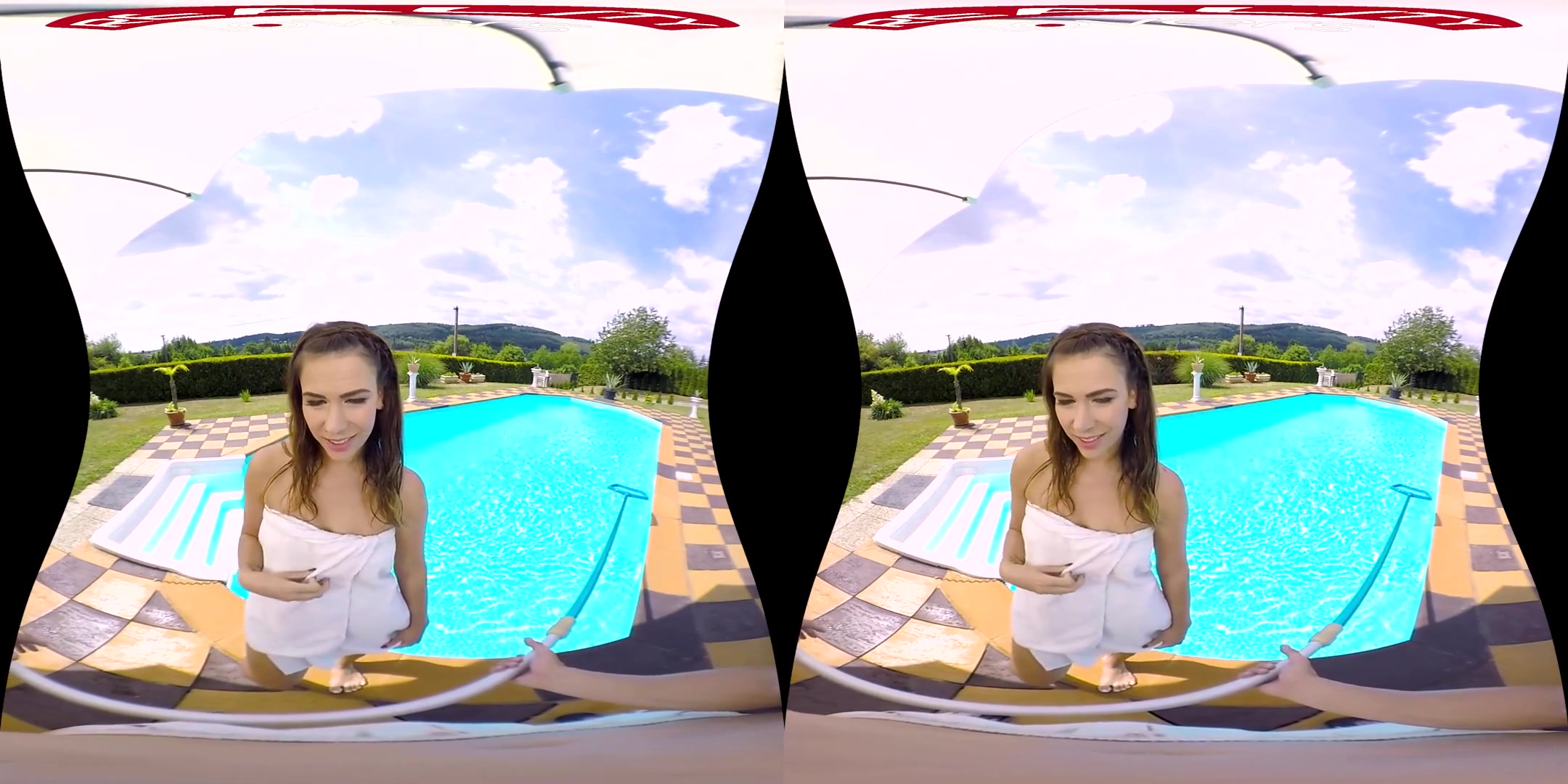 Seducing The Poolboy - POV; Flawless teen 18+ Hardcore Outdoor Sex