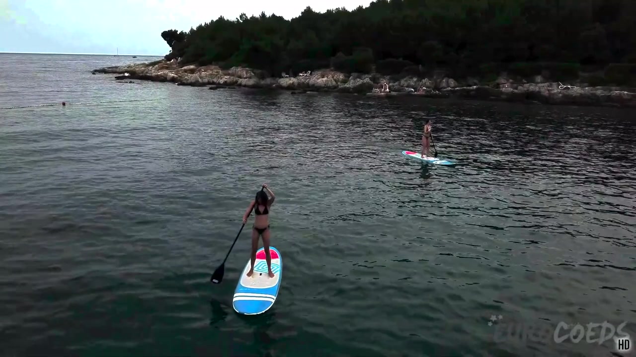 Paddle Boarding And Sunbathing Babes On Vacation Miss Pussycat With Rebeka Ruby Adriana And Sammy