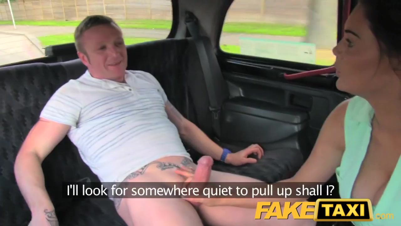 FakeTaxi: Joy time pair in backseat taxi trio