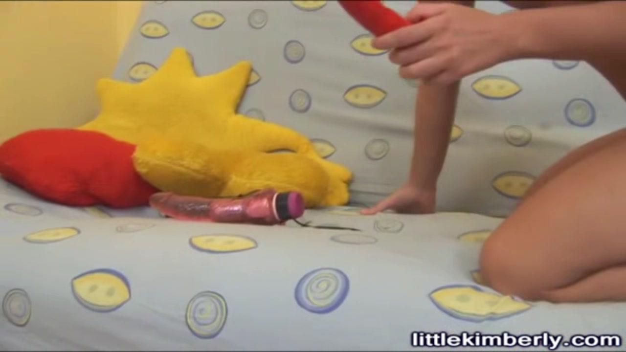 Little Kimberly with Pussy closeup Dildo Play