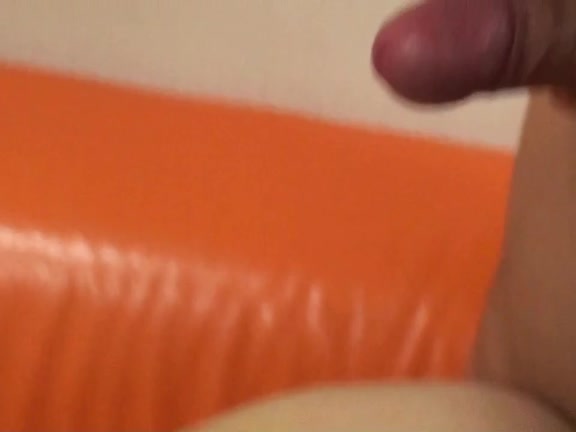 Cum smeared over round hotty's ass cheeks