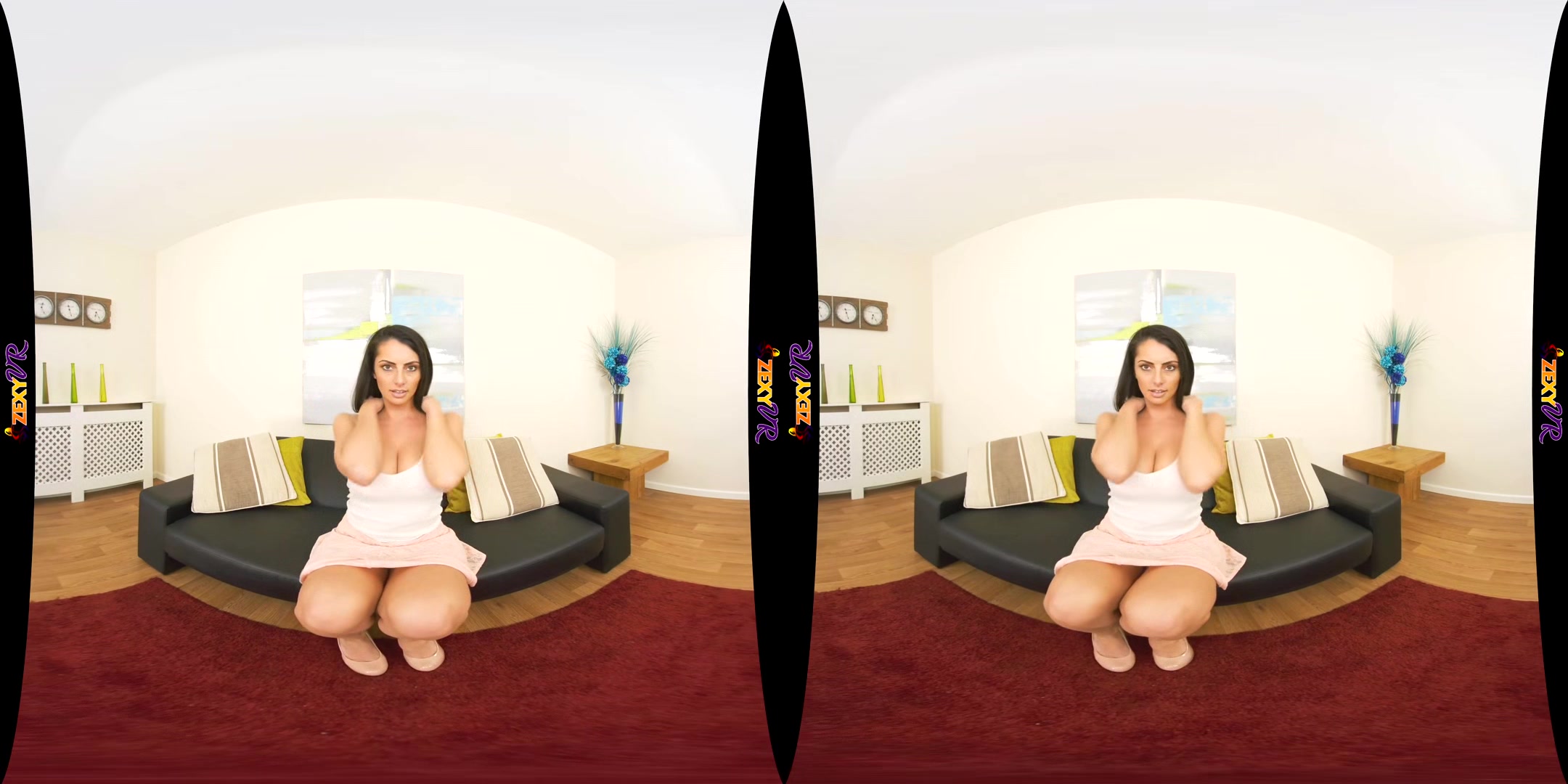 Couch Potato; Solo Striptease Brunette Big Tits Natural Fit Curvy