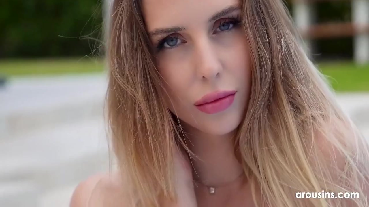 Beautiful Teasing Her Pussy By The Pool For Arousins - Dee Vine