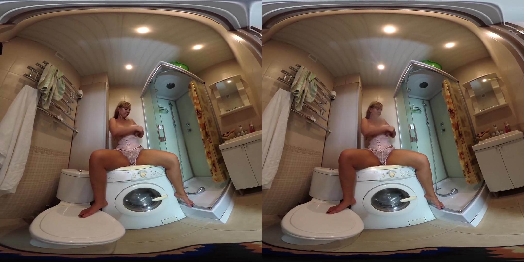 Agneta Masturbates in the Bathroom - SexLikeReal