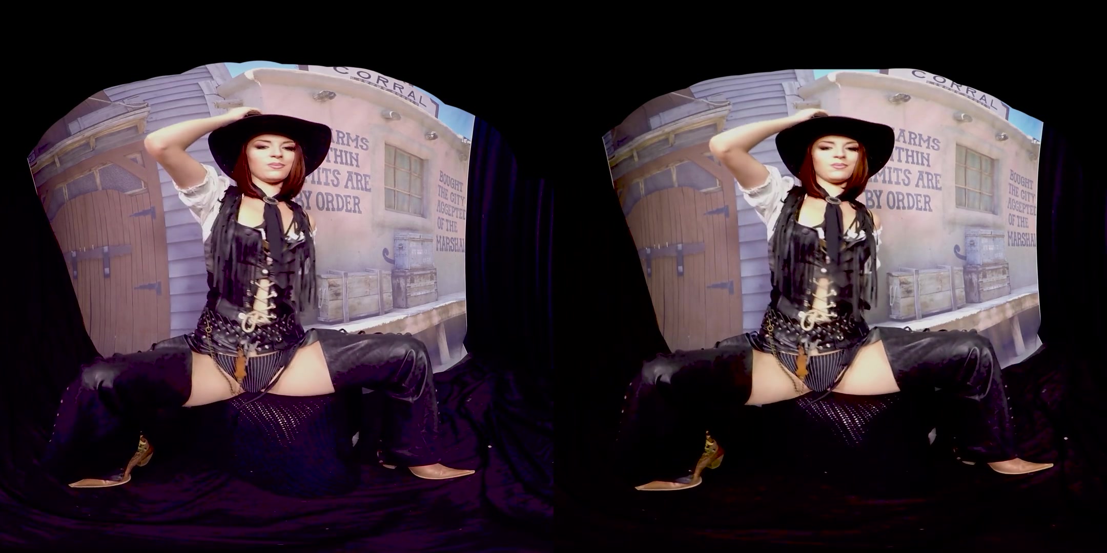 404 - Victoria Daniels; Sexy Cowboy Cosplay Solo Masturbation