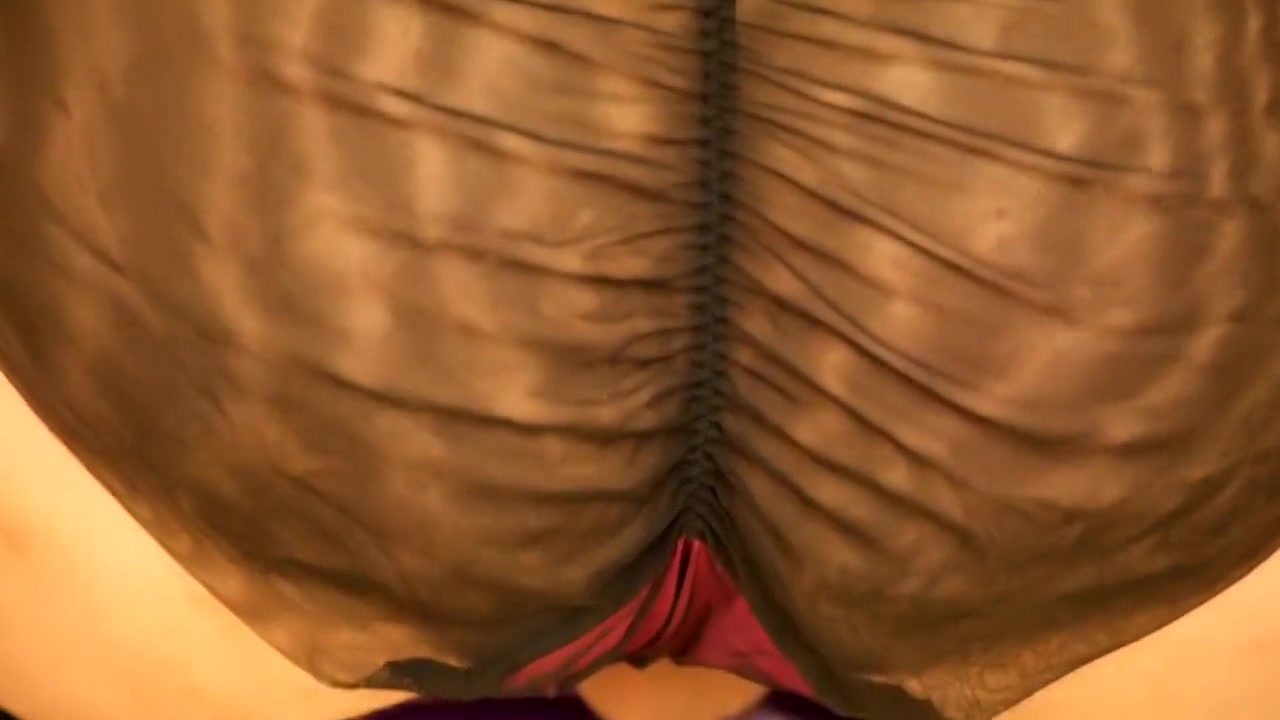 Dildo riding lesson in black stockings