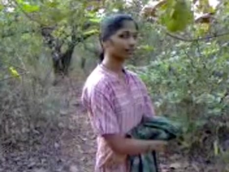 Hard Indian nipples and hairy pussy recorded in park