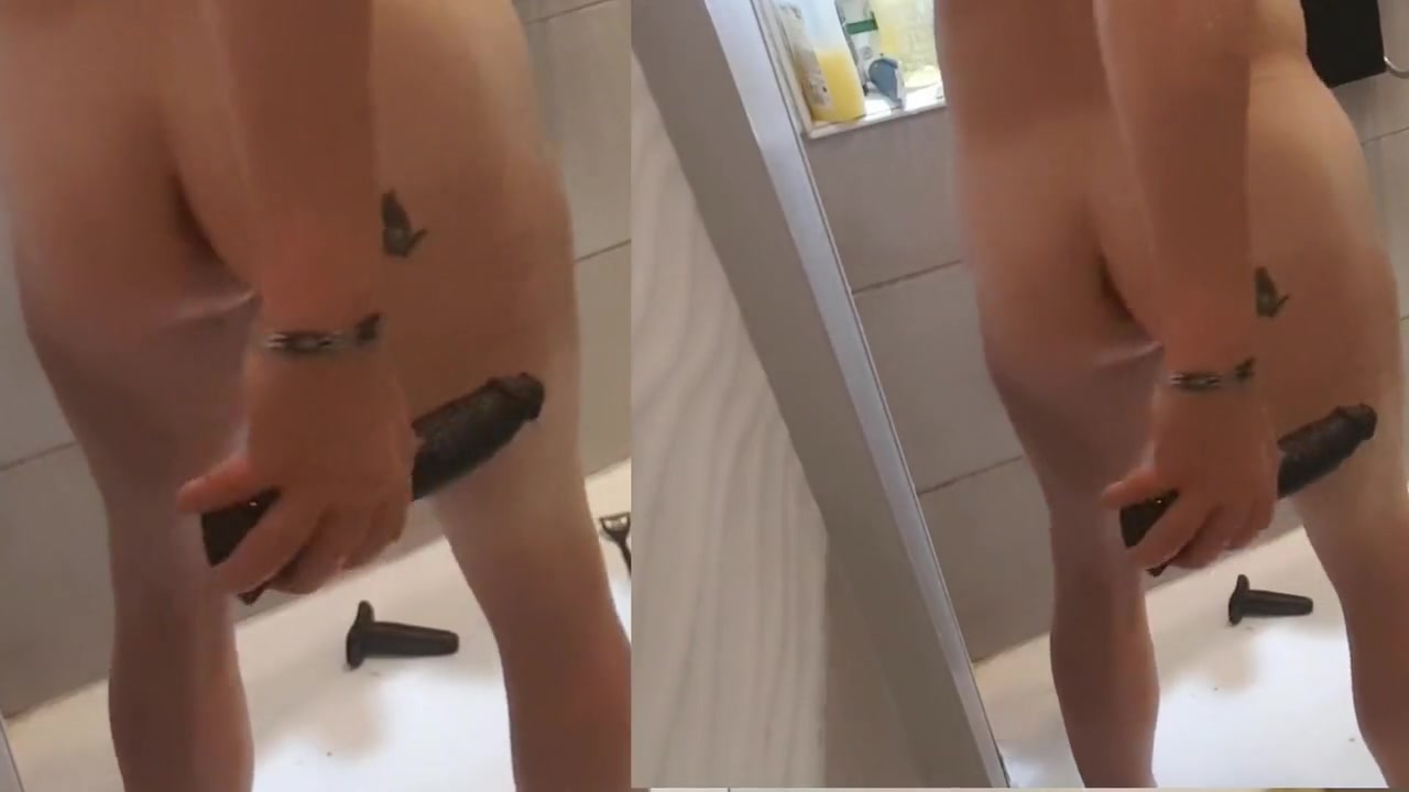 Bathroom Anal Games With Several Dildos And Plugs And Hand