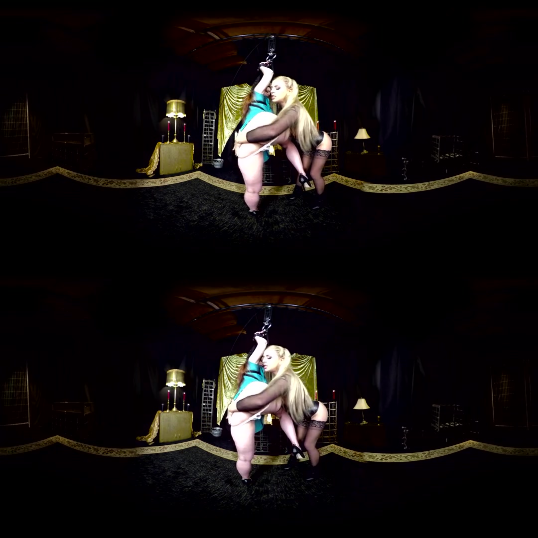 Bella Rossi & Cherie DeVille in Bella Rossi Tied Up in Lezdom Dungeon - KinkVR