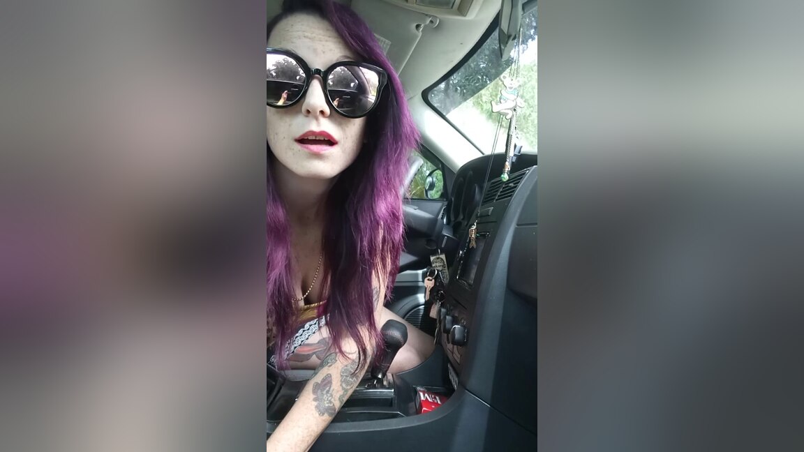 Public Masturbation In A Sports Car At The Park - Ladythetramp