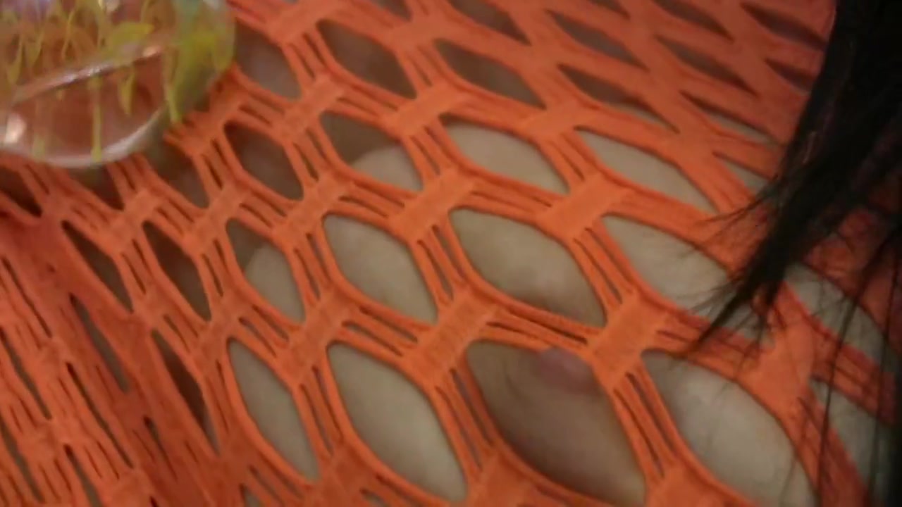 Chloe James - Babe In Fishnet Outfit Rips Pantyhose And Puts A Dildo In Her Shaved Cunt