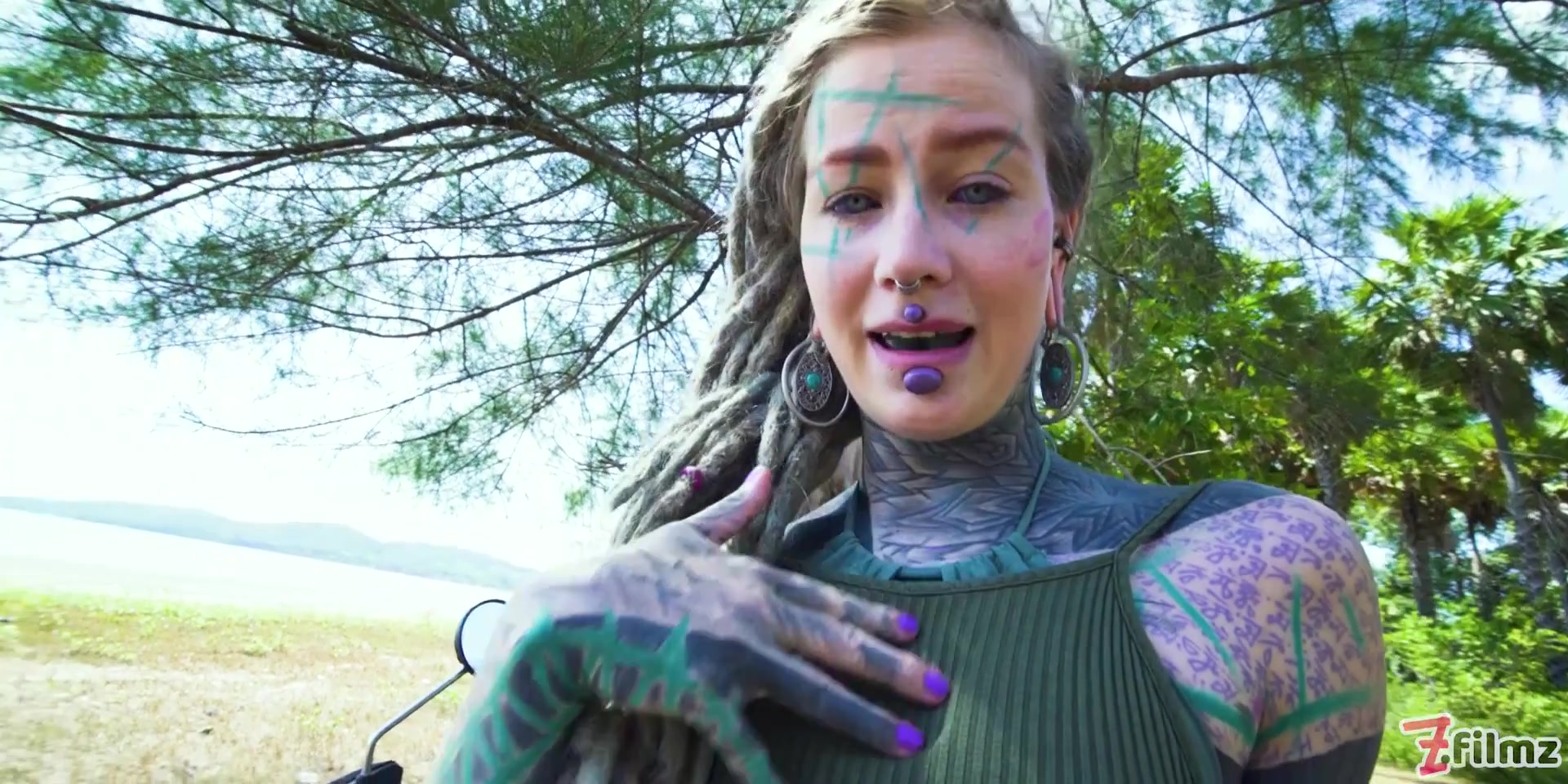 Naughty Tattoo Model Public Masturbation, Alternative teen 18+ Anal Squirt Outdoors