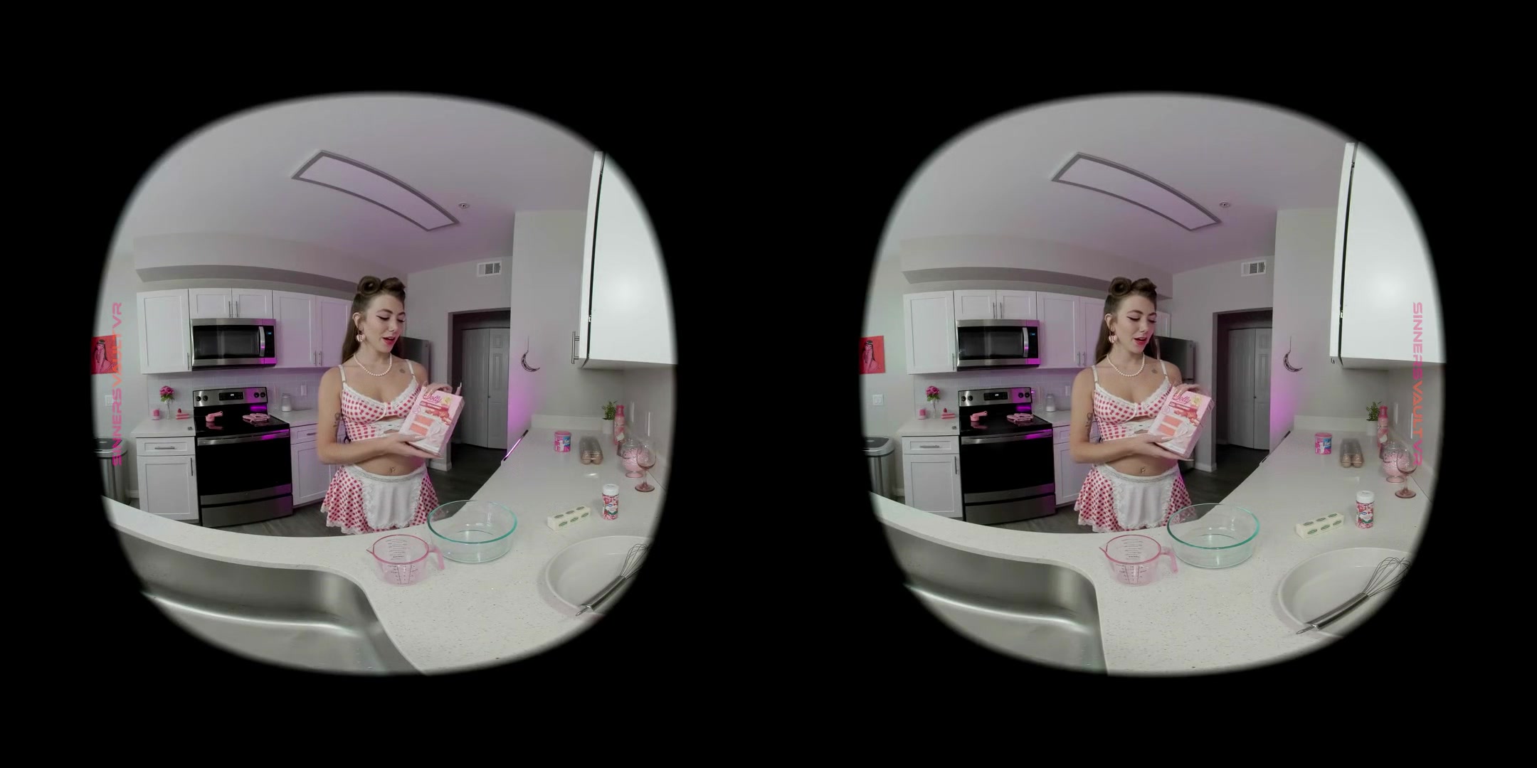 Amethyst Aura - Sweet & Sinful: Pinup Housewife Cums While Baking