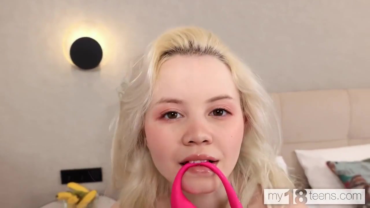 Pretty Blonde Girl Have Some Fun With Lush Sex Toy