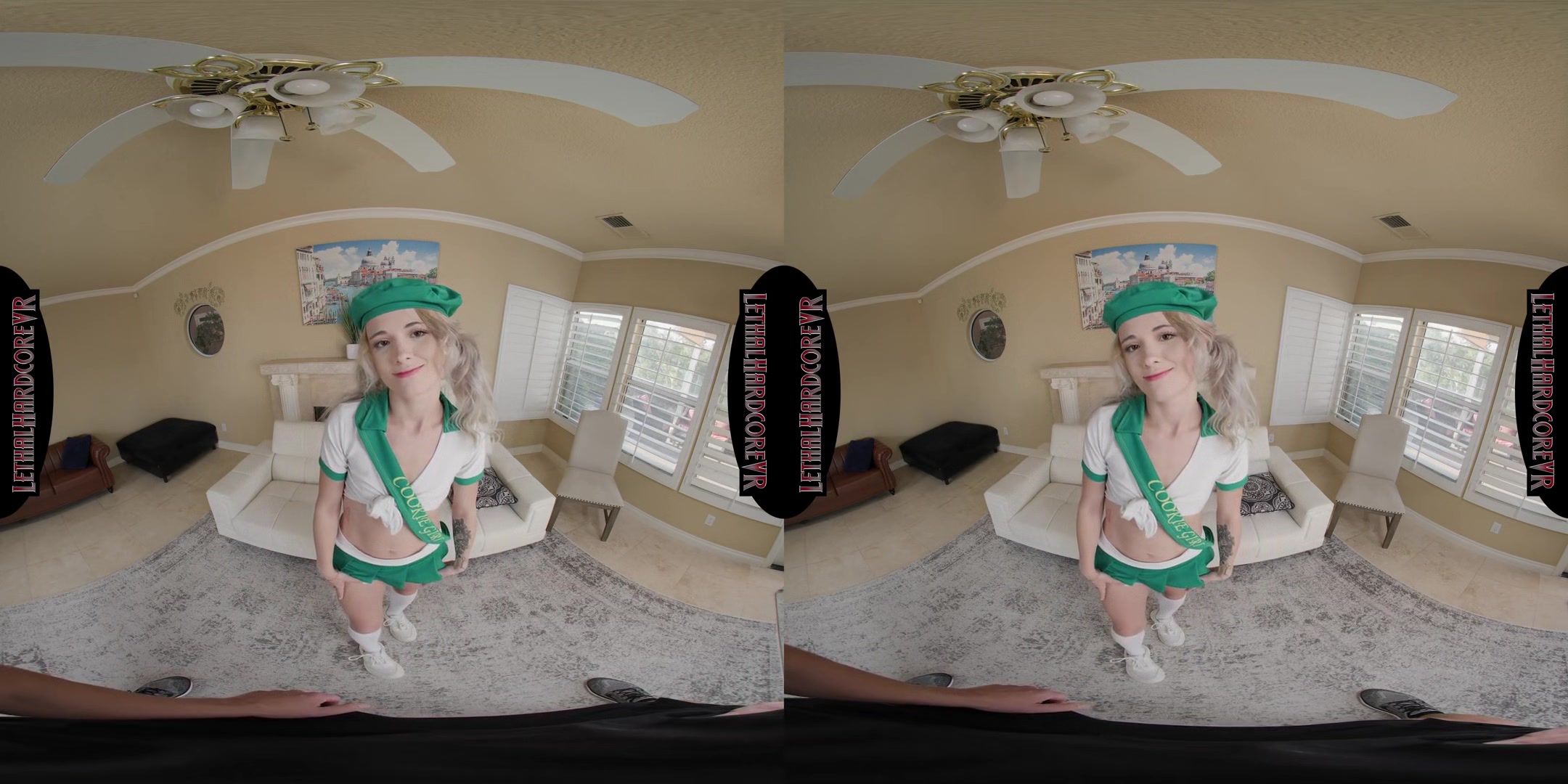 Cute Blonde Nicole Desires Cream On Her Cookie
