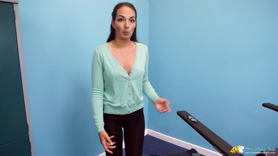 Rebecca G in Treadmill Tease - DownblouseJerk