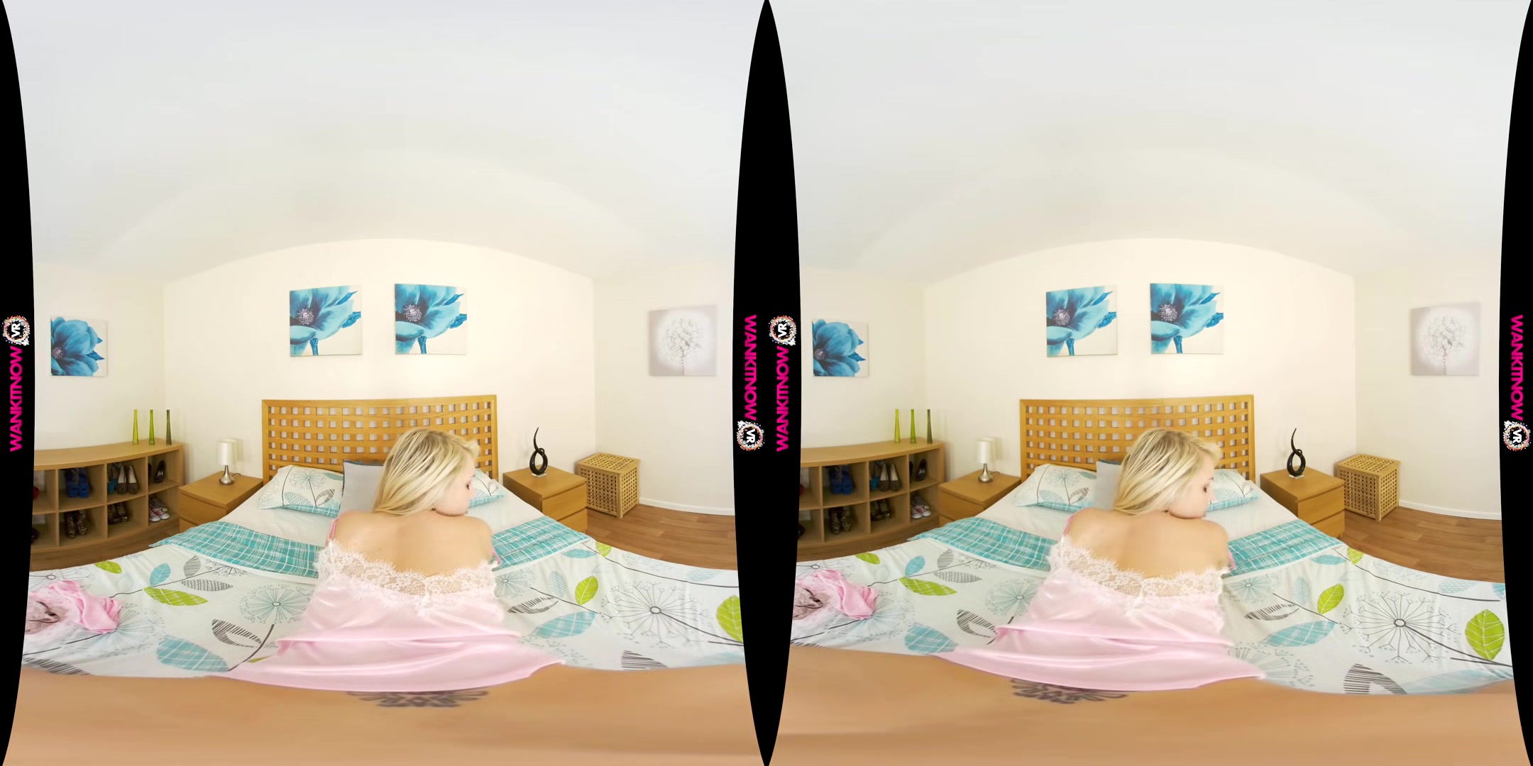 Care For A Fuck; Solo British Blonde On The Bed Striptease