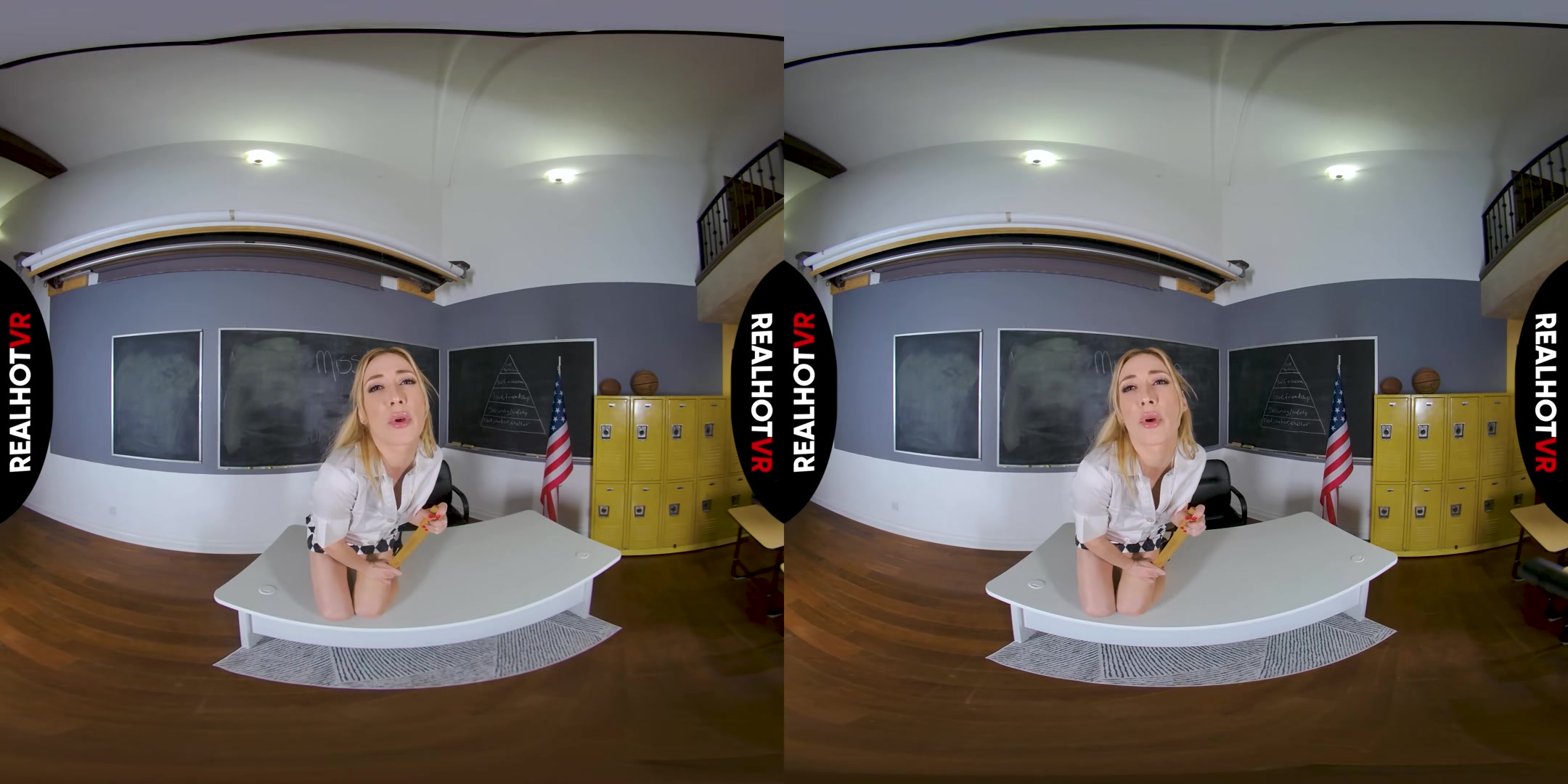My Hot Teacher Lets Me Fuck Her & My Stepsister Joins In For Better Grades - RealHotVR