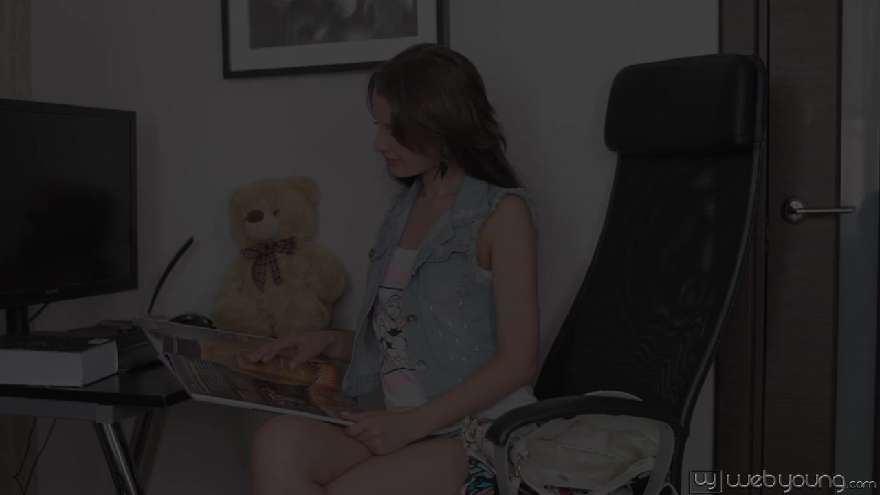 Brunette teen 18+ becomes very horny and masturbates rough