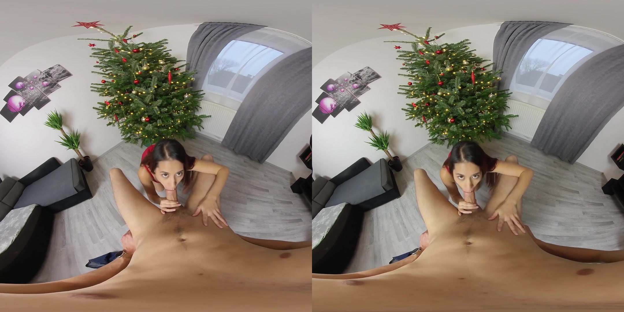 Merry Christmas - Big Tits Pornstar Blowjob and Reverse Cowgirl
