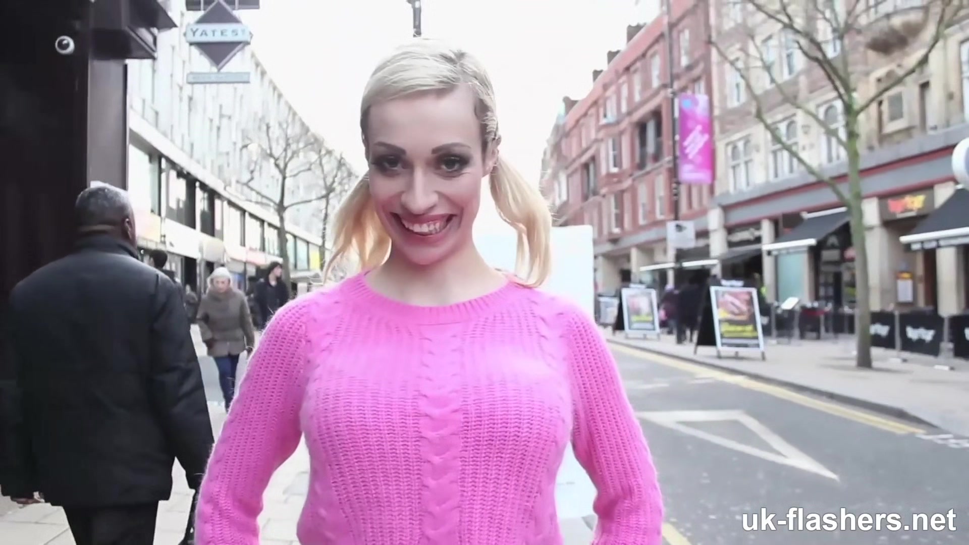 Pissing Myself Waiting for the Train! Cheeky Chessie Kay for UK-Flashers