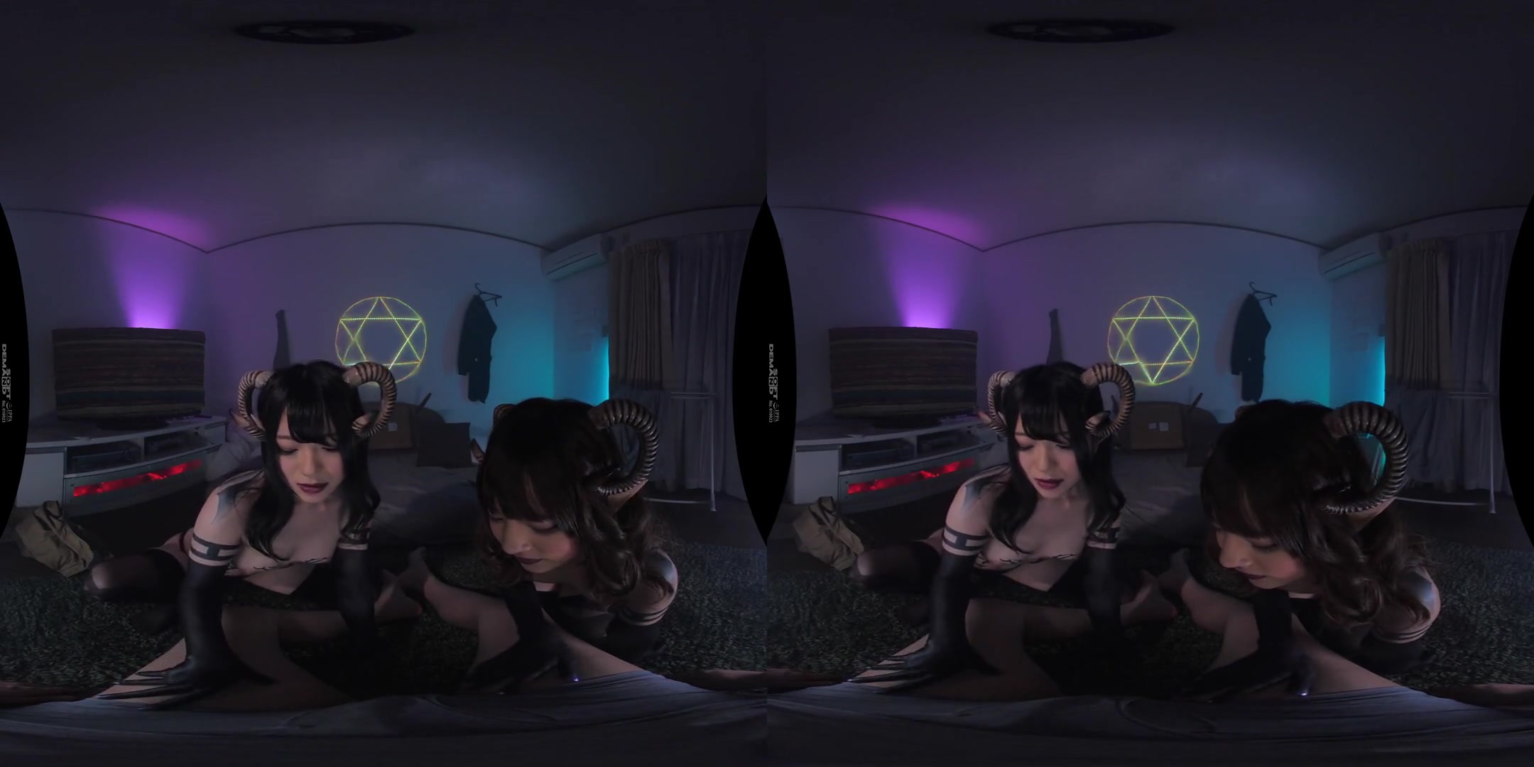 Succubus, Chapter 2: Two schoolgirls 18+ Transformed in Demons; Japanese JAV MFF Threesome and Cosplay