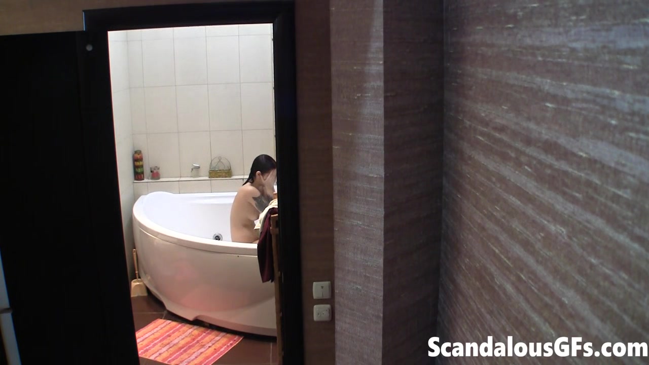 Solo teen showering in naughty fetish scene