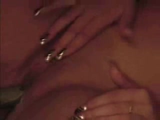 Black dude stimulates his girlfriend with a dildo