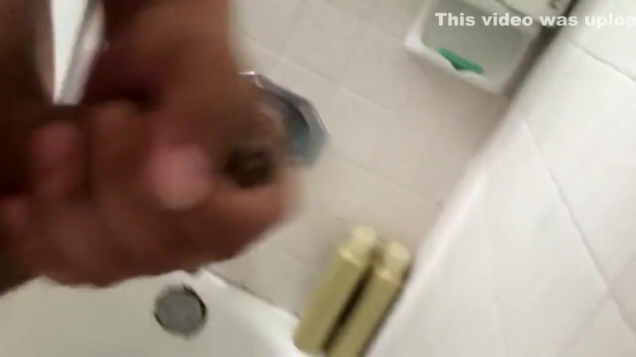 Busting a load of cum in the shower