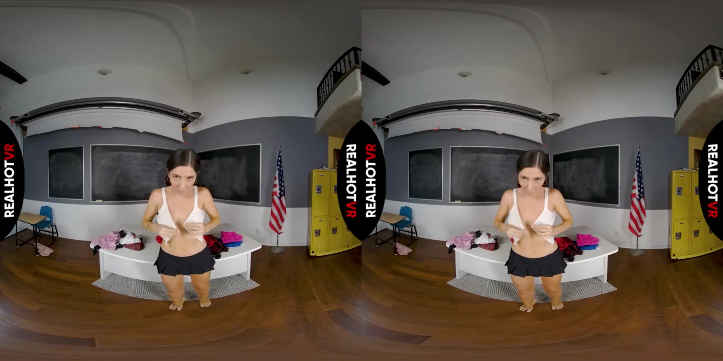 Masturbate To My Perfect Schoolgirl Tits As I Try On Short Skirts & Cheerleader Outfits - RealHotVR