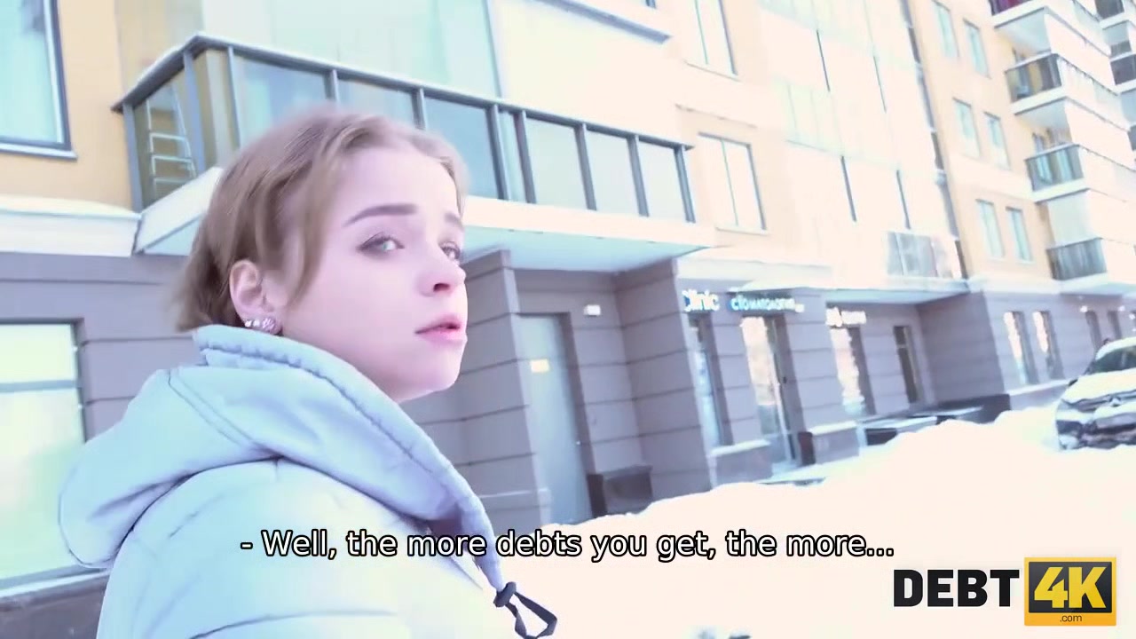 DEBT4k. teen 18+ babe wants to go shopping but first she sucks boner