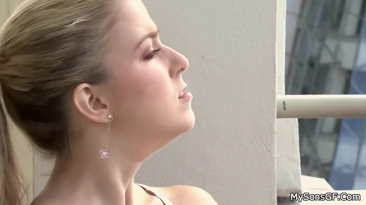 Ponytailed Blondie Sucks And Rides Older Step dads Cock