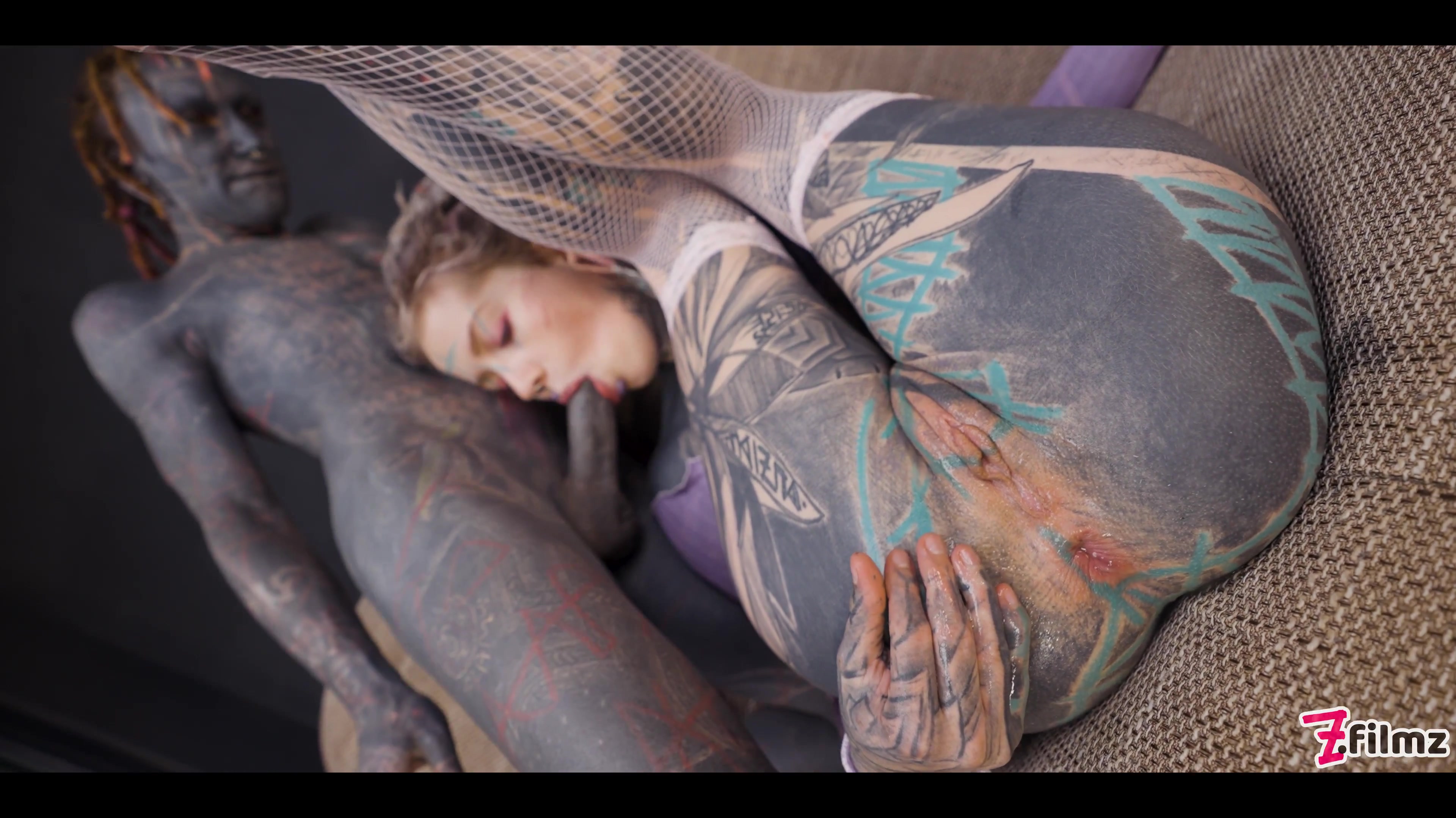 Tattoo Girl Get Ass Fucked With Machine - Dp, Gape, Anal, Prolapse, Real Orgasm