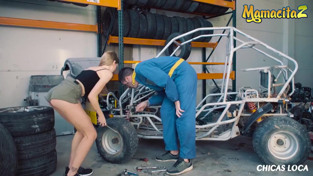 Tiffany Tatum And Chica S - Lets The Mechanic Play With Her Hot Pussy
