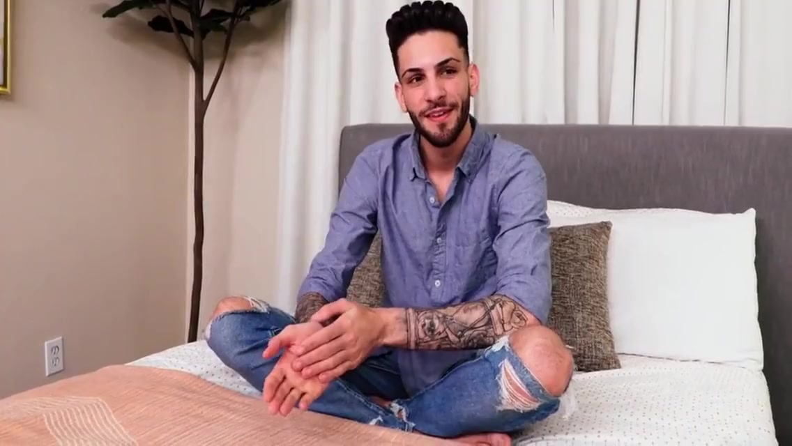 Pierced And Inked Skinny Stud Wanks Cock And Cums On Casting 7 Min