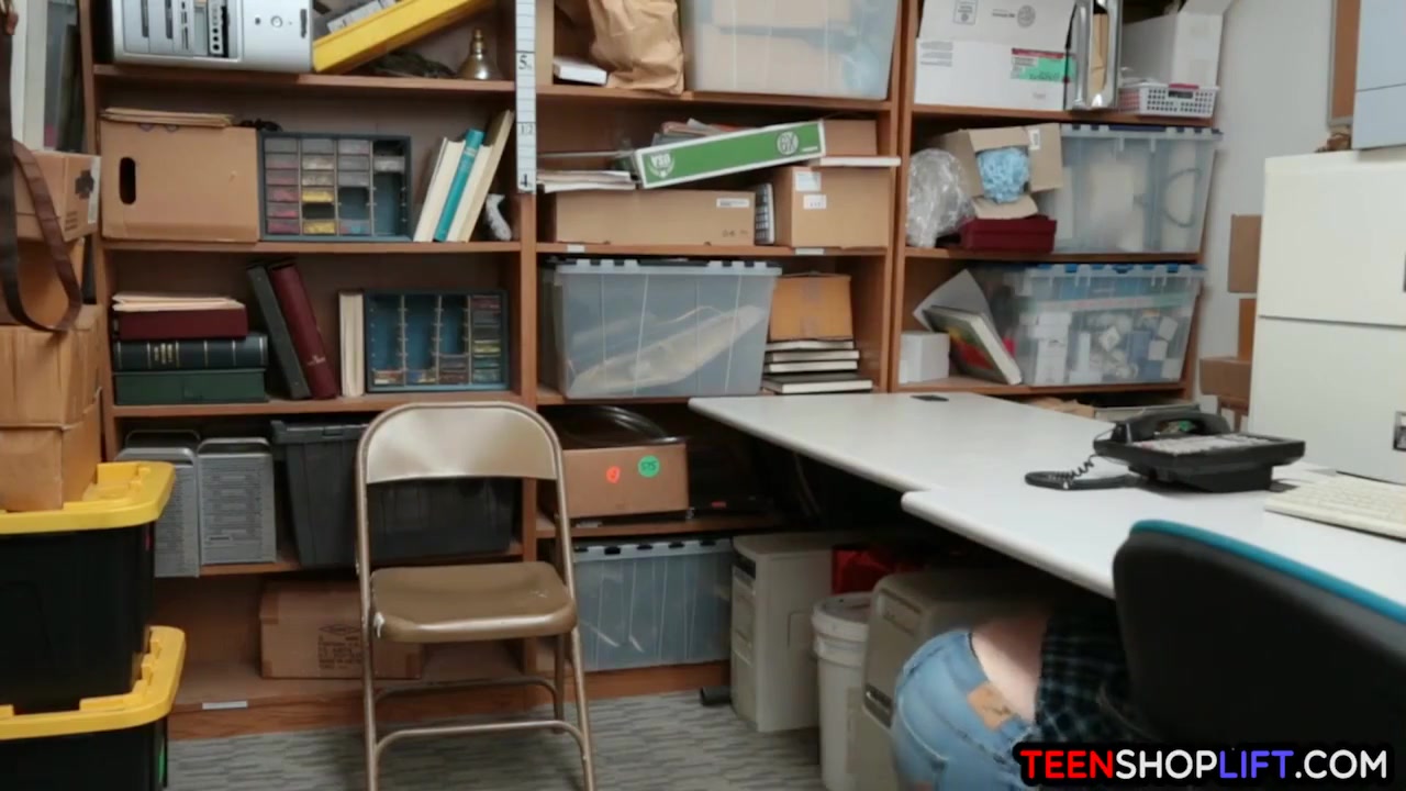 Tall teen 18+ Thief Caught Stealing And Fucked By Security