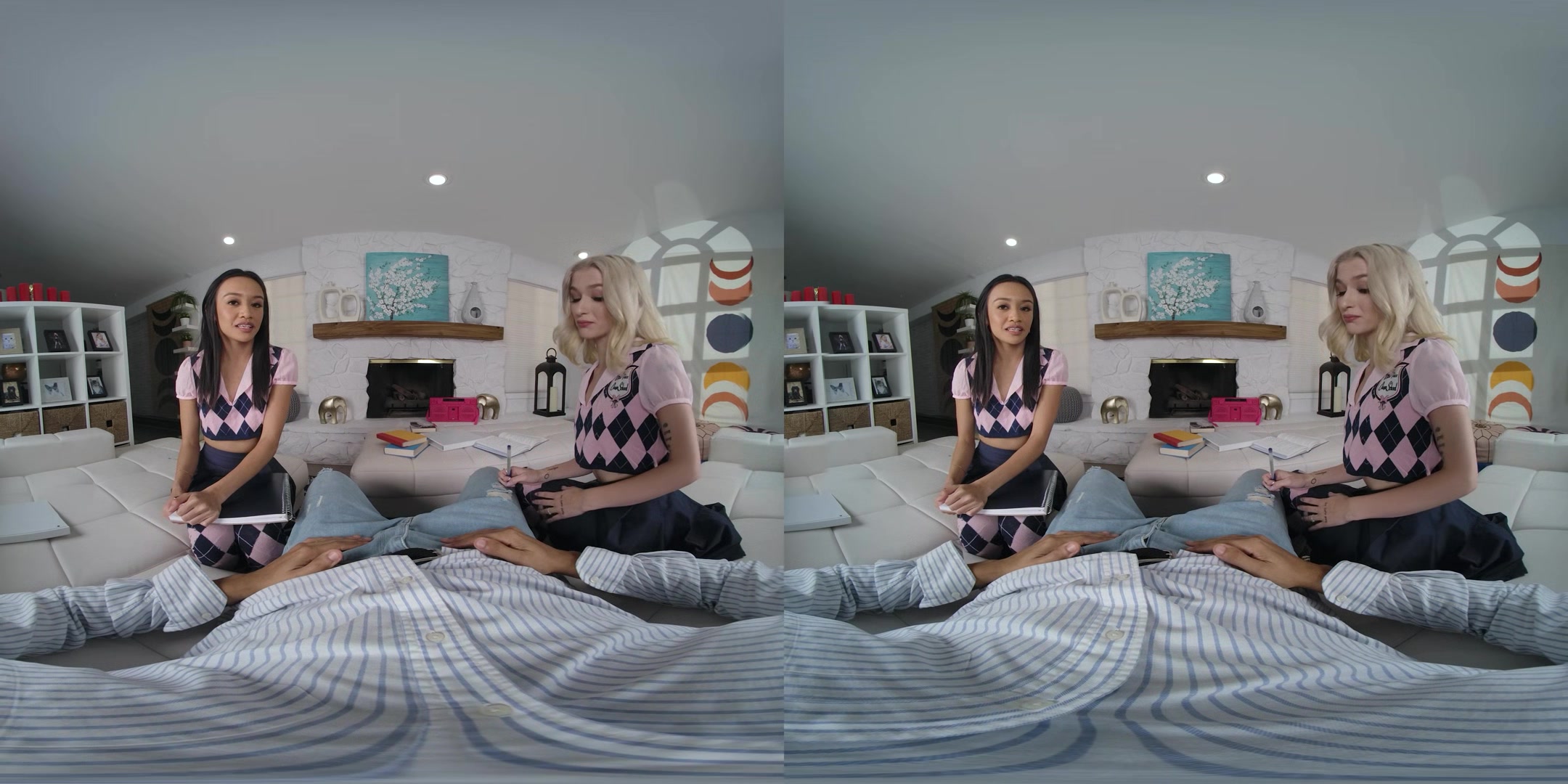Naughty Stepdaughters: Schoolgirls Jade Kimiko and Emma Rosie
