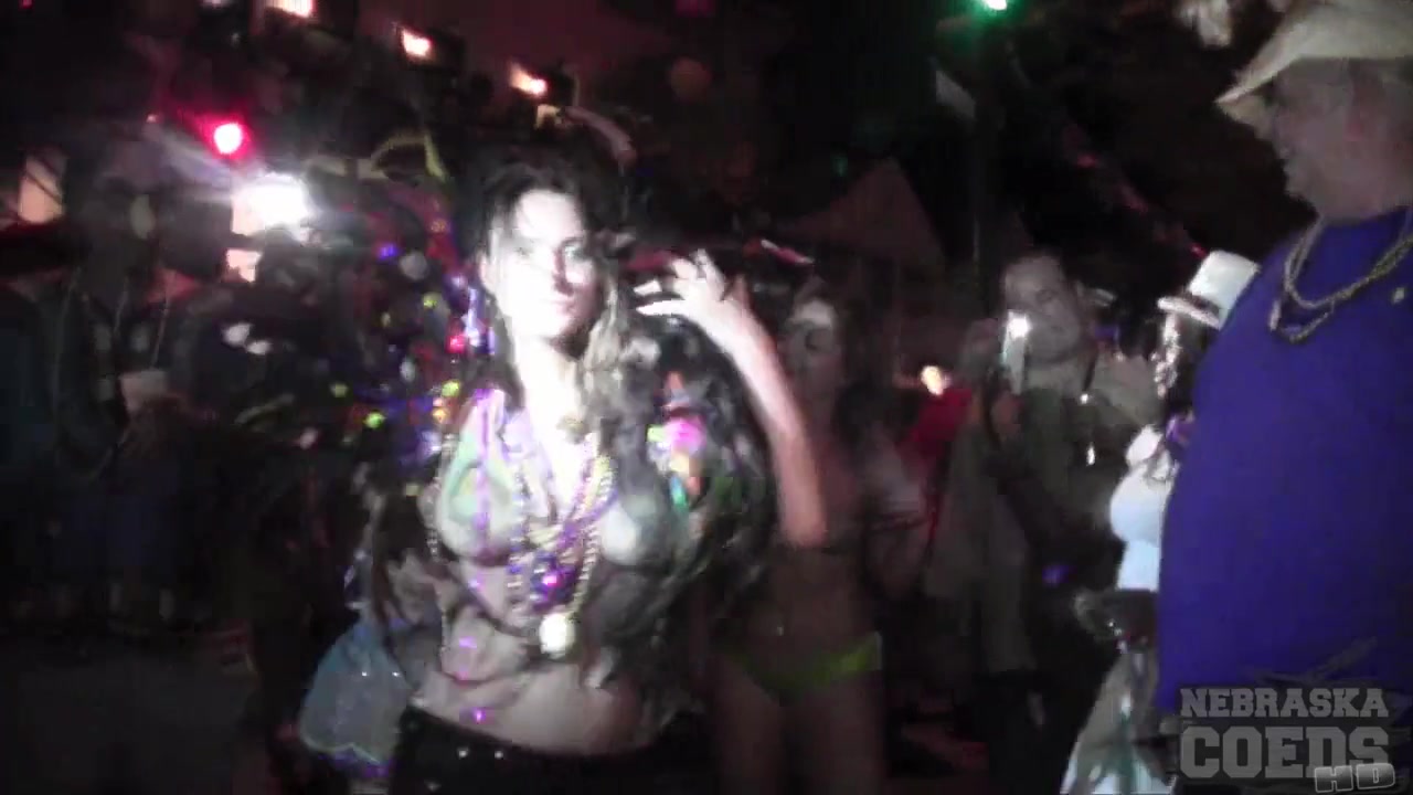 Very Hot Girls Stripping Down and Dancing Naked on Duval Street Key West During Fantasy Fest 2014 - NebraskaCoeds