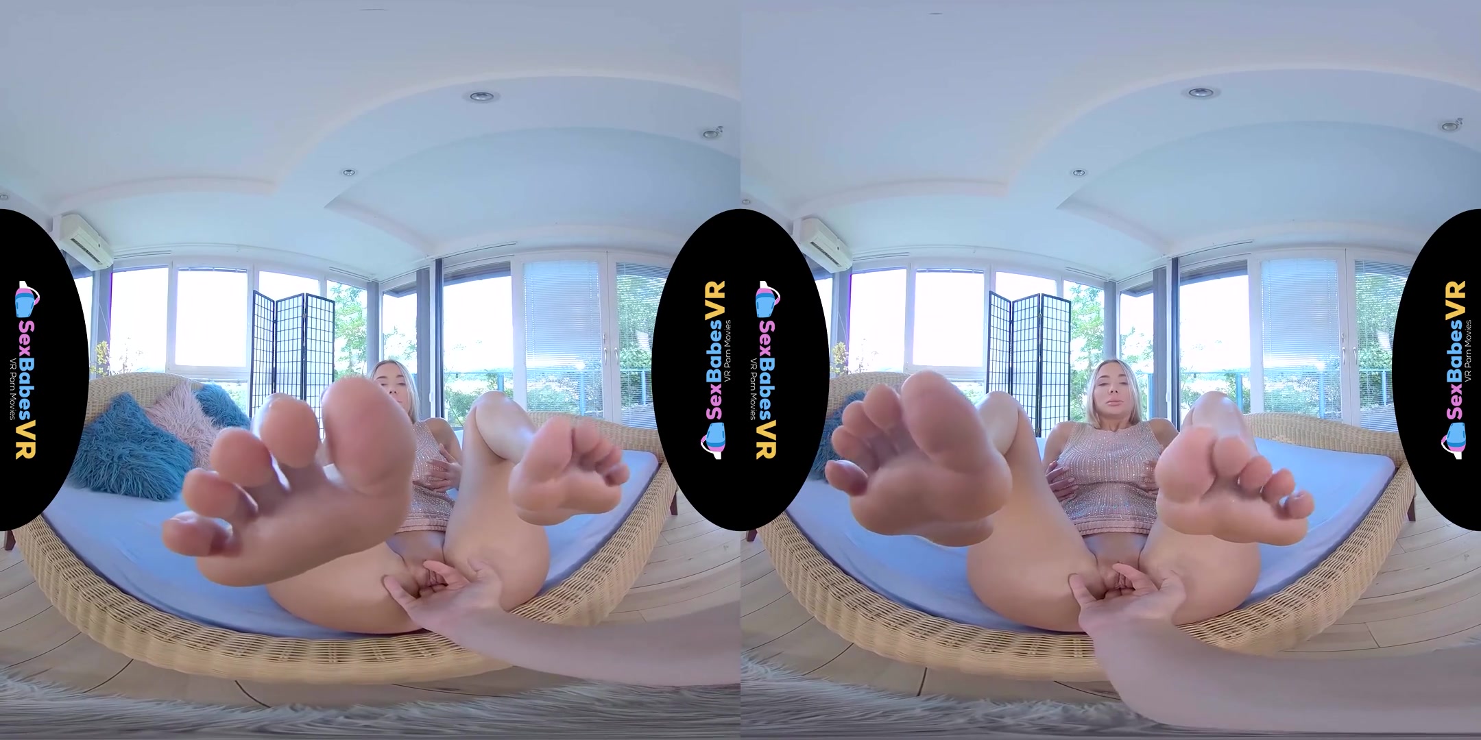 I Know You Want My Feet! - Blonde Babe High Quality VR Porn