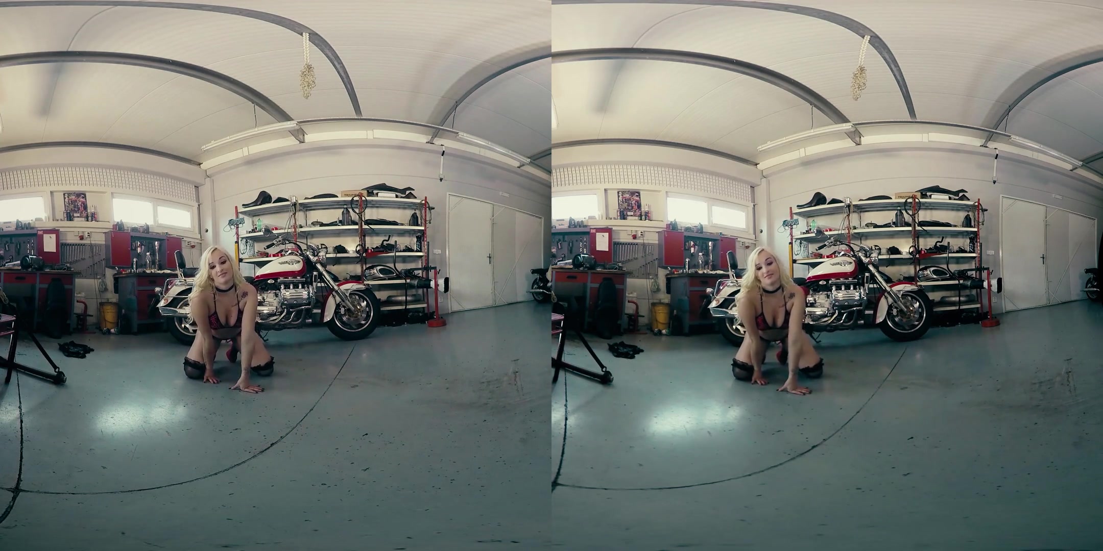 Daisy Lee in Blonde Stunner Gets Naughty in the Garage - BravoModelsMedia