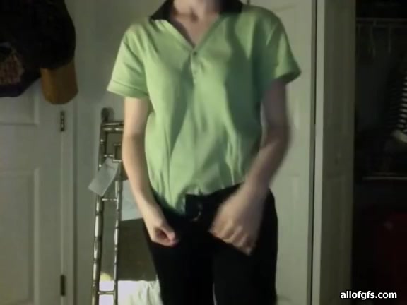 Our lovers nerdy working girl striptease