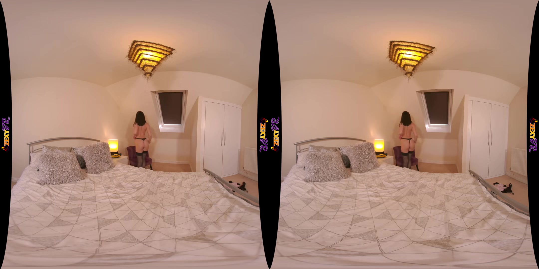 Bedroom Antics - Gorgeous Brunette Stripping - SexLikeReal