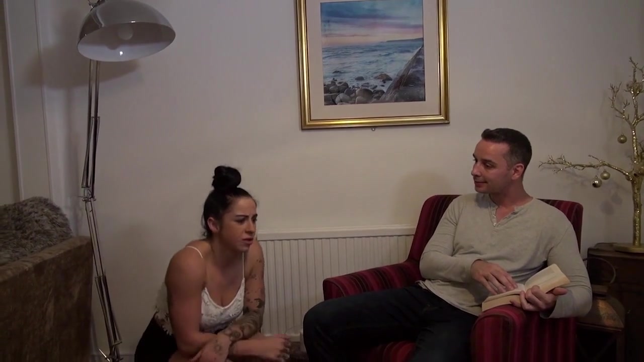 Horny brunette gets fucked hard by her stepbrother