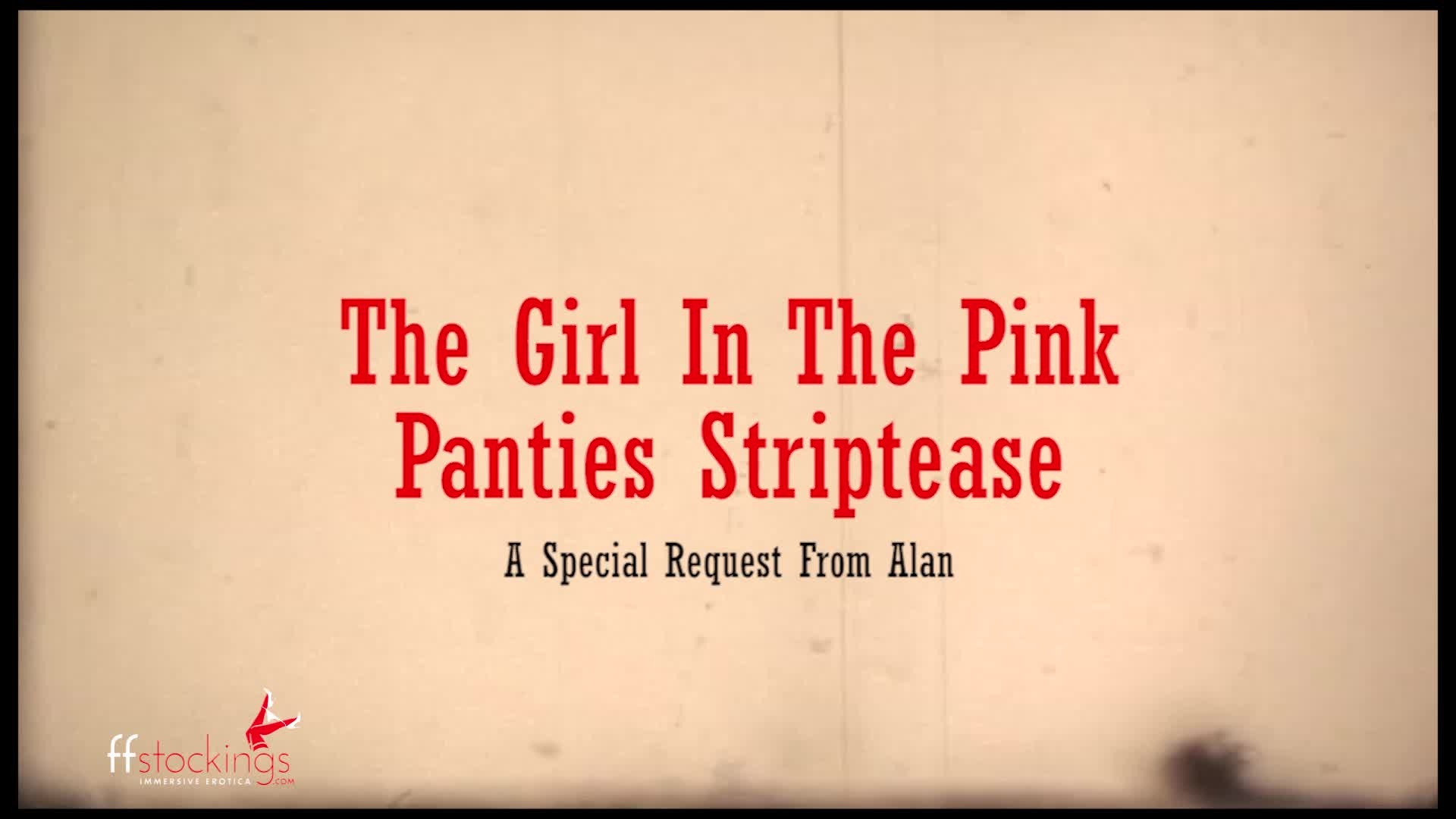 The girl in the pink panties striptease