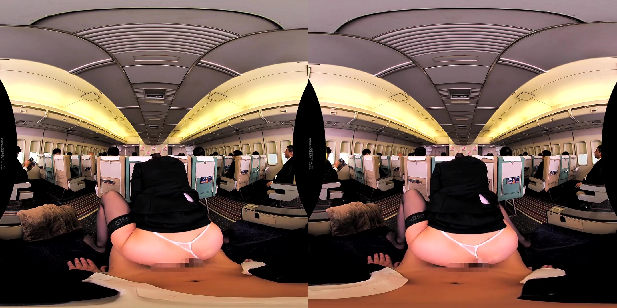 In-Flight Pussy Straddling VR 3 - Asian Uniform Public Sex
