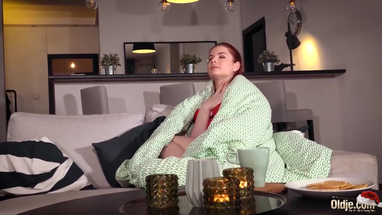 Old Santa Has Sex With Hot teen 18+ And Fucks Her Own Mouth Then She Swallows His Big Cum Like A