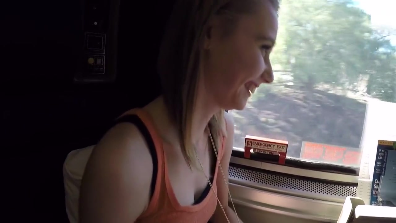 Skinny Blonde Cums Hard While Fucking Stranger On The Train