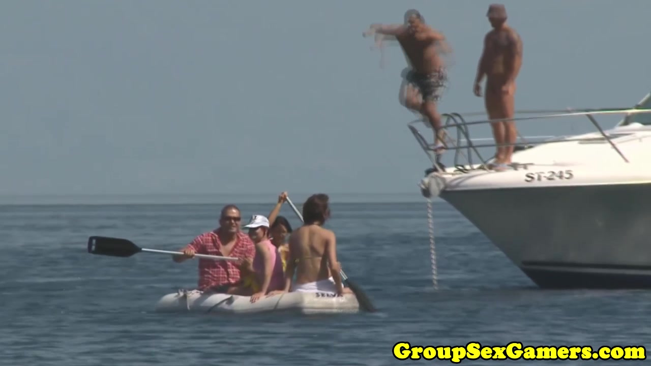 Facialized babes on beach sucking dick