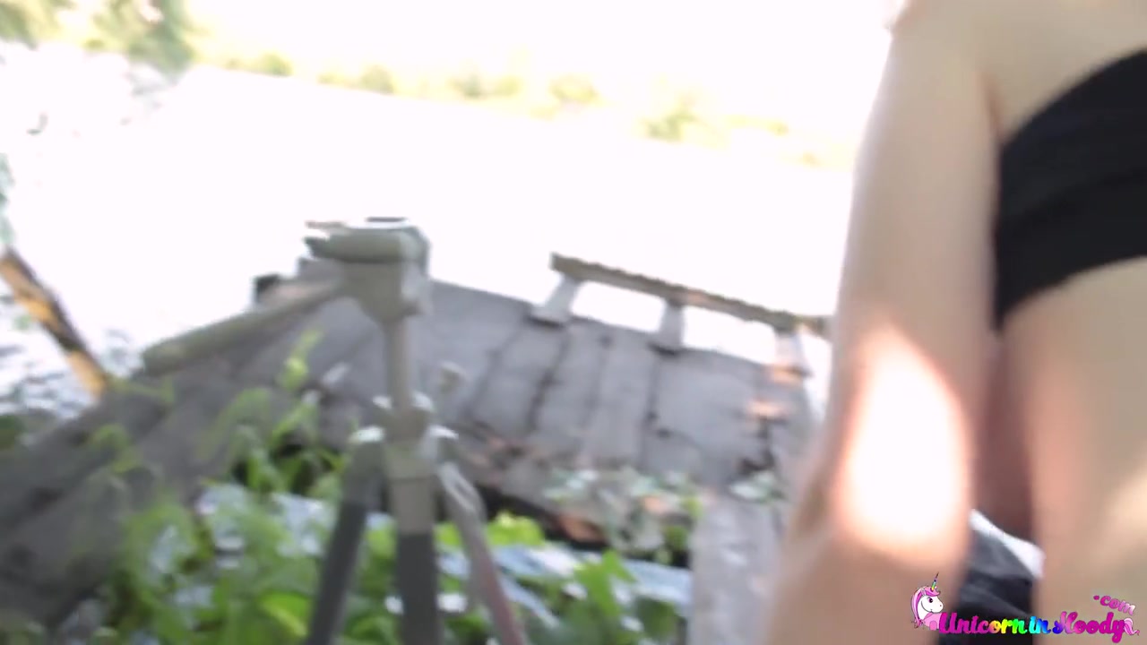 Couple Fucks Hard In Forest Where People Walk - Cum On Tits
