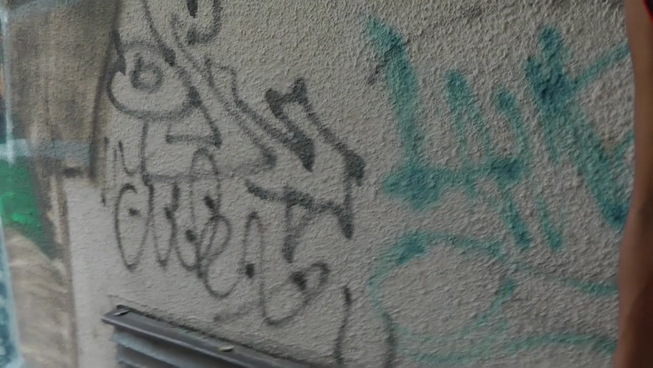 Handsome slut has hardcore sex in a public space